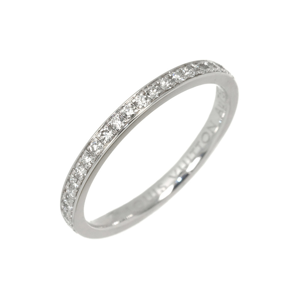 Louis Vuitton Alliance Eternity Full Diamond Ring #50, 18K White Gold (750)
